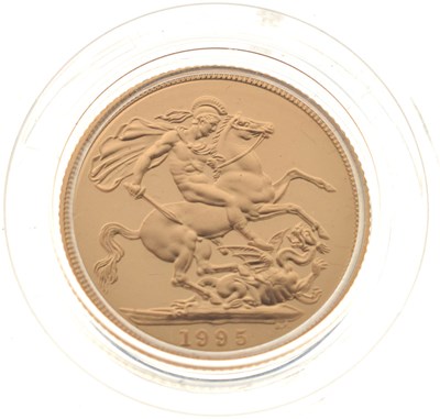 Lot 295 - Royal Mint - Elizabeth II gold proof sovereign, 1995