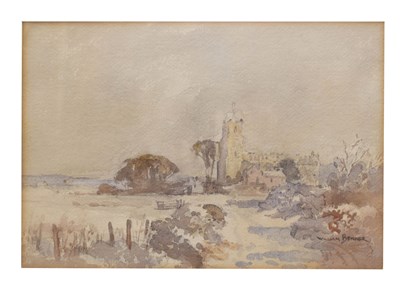 Lot 576 - William Roger Benner (1884-1964) - Watercolour - Blythburgh Church in winter