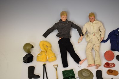 Lot 424 - Two Palitoy / Hasbro Action Man figures, together with accessories