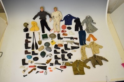 Lot 424 - Two Palitoy / Hasbro Action Man figures, together with accessories