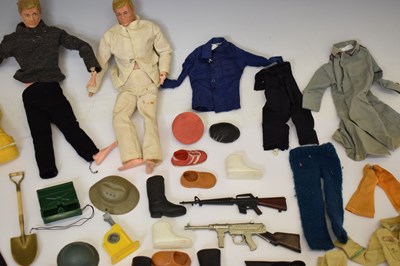 Lot 424 - Two Palitoy / Hasbro Action Man figures, together with accessories