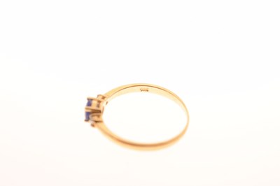 Lot 50 - 14ct gold, tanzanite and diamond ring