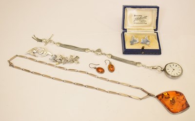 Lot 198 - Collection of silver and white metal jewellery