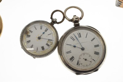 Lot 239 - Late Victorian silver open face pocket watch, S. Kuner Schwer & Co.