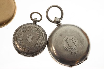 Lot 239 - Late Victorian silver open face pocket watch, S. Kuner Schwer & Co.