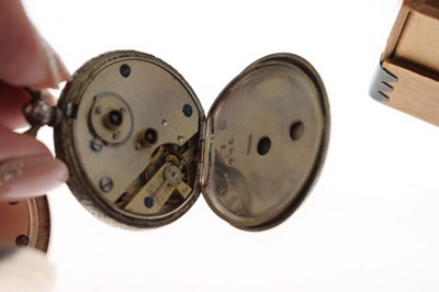 Lot 239 - Late Victorian silver open face pocket watch, S. Kuner Schwer & Co.