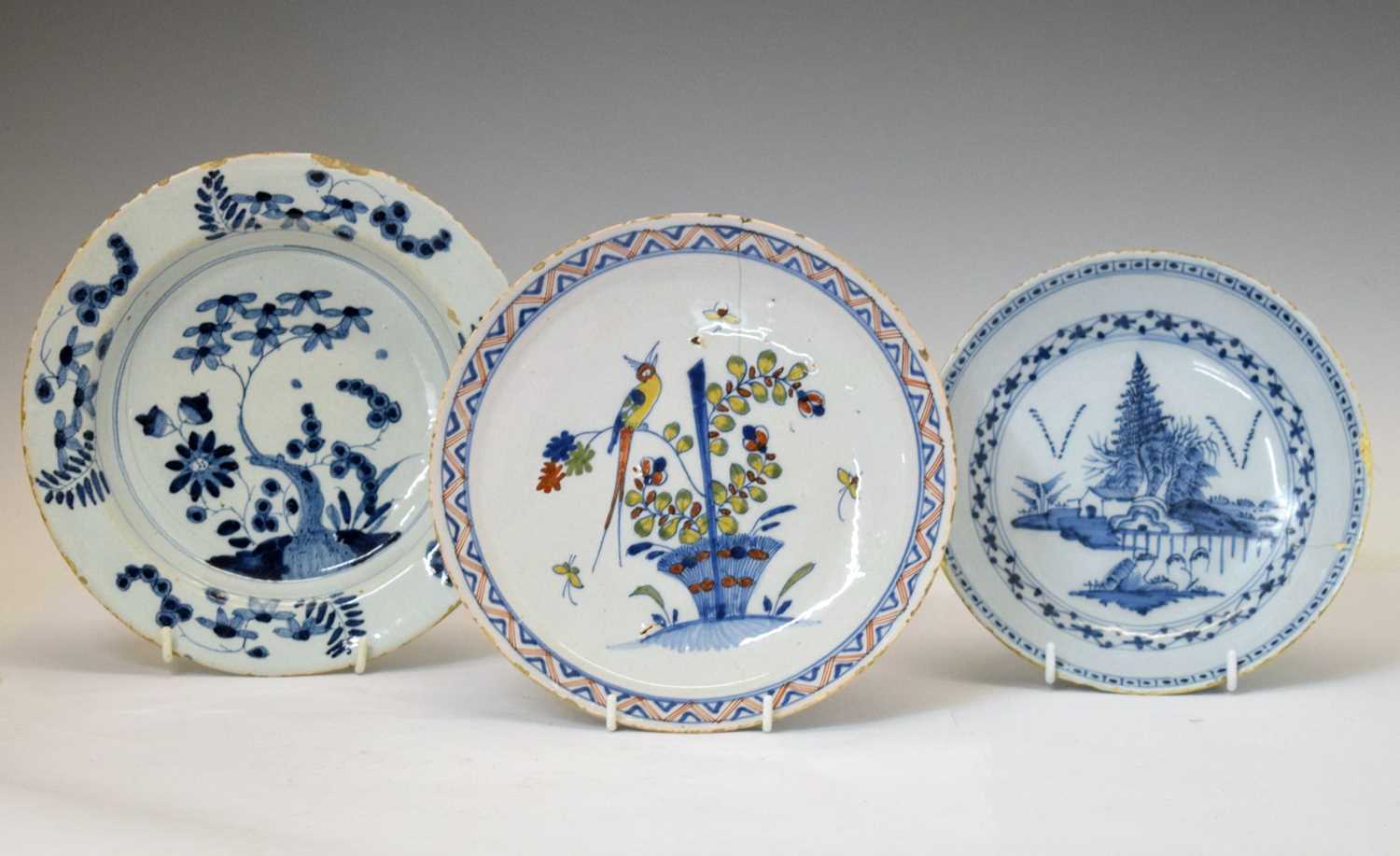 Lot 373 - Three pieces of delft pottery