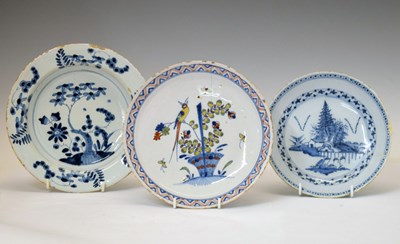 Lot 373 - Three pieces of delft pottery