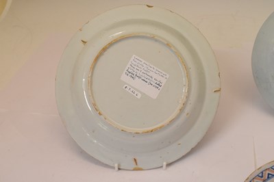 Lot 373 - Three pieces of delft pottery