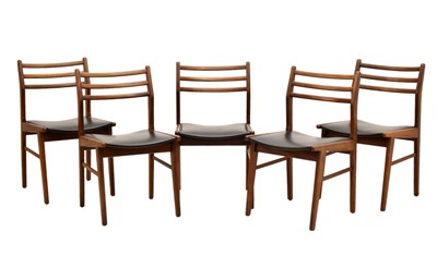 Lot 408 - Set of five Mogens Hansen teak dining chairs