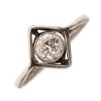 Lot 8 - Platinum solitaire diamond ring