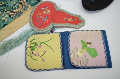 Lot 258 - Group of Chinese silk garments and a doll
