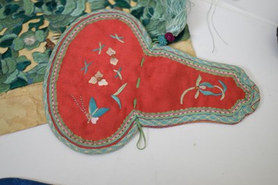 Lot 258 - Group of Chinese silk garments and a doll