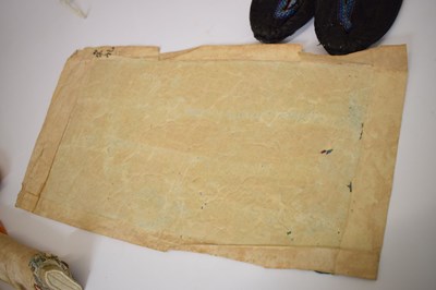 Lot 258 - Group of Chinese silk garments and a doll