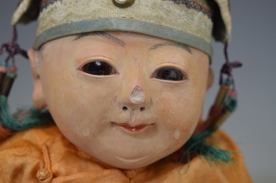Lot 258 - Group of Chinese silk garments and a doll