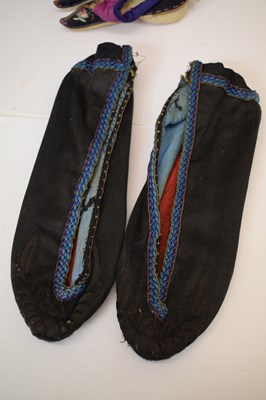 Lot 258 - Group of Chinese silk garments and a doll