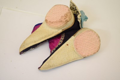 Lot 258 - Group of Chinese silk garments and a doll