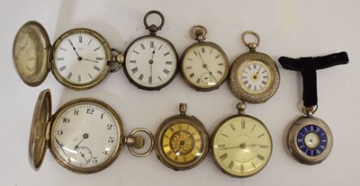 Lot 245 - Eight 'Fine Silver' and 935 standard pocket watches