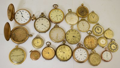 Lot 246 - Large quantity of gold plated and gilt medal pocket and fob watches