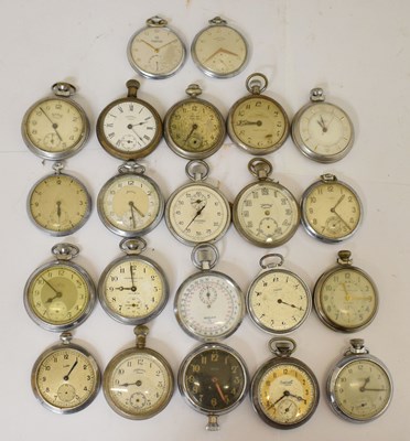 Lot 247 - Group of early 20th century pocket and stop watches