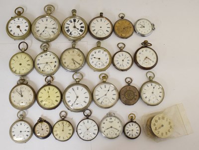 Lot 248 - Large quantity of silver plated and base metal pocket and fob watches