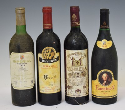 Lot 400 - Four bottles of Spanish wine to include Imperial Reserva Rioja, 1978, etc