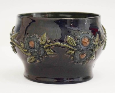 Lot 471 - Clevedon Interest - Elton ware slipware pottery bowl, circa 1880