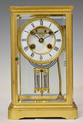 Lot 612 - French four-glass mantel clock