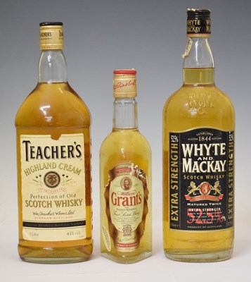 Lot 405 - Whyte and Mackay Scotch whisky, Teacher's Highland Cream, and Grant's