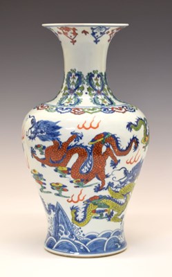 Lot 279 - Chinese porcelain baluster vase