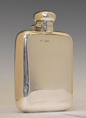 Lot 255 - George VI silver hip flask