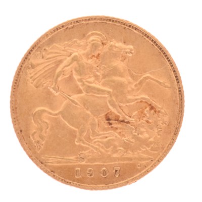 Lot 289 - Edward VII gold half sovereign, 1907