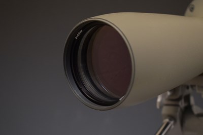 Lot 314 - Bushnell Spacemaster 60mm Prismatic Telescope and Velbon VE-3 tripod stand