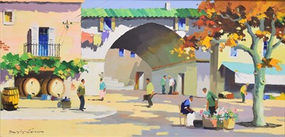 Lot 361 - Cecil Rochfort D'Oyly John (British, 1906-1993) - Oil on canvas - 'The archway at Mentone'