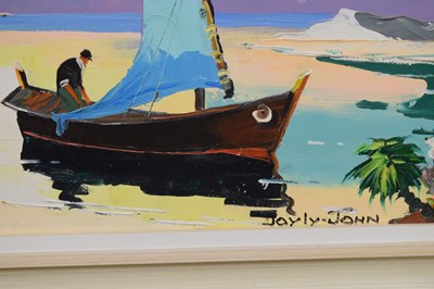 Lot 354 - Cecil Rochfort D'Oyly John (British, 1906-1993) - Oil on canvas - 'West Indian beach near Port of Spain'