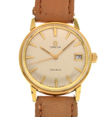 Lot 117 - Omega - Gentleman's Genève gold-plated and stainless steel cased wristwatch