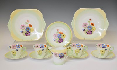 Lot 424 - Shelley Regent "Anemone Bunch" part tea service