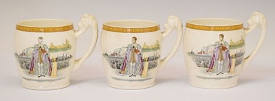 Lot 382 - Three Copeland Edward VIII mugs