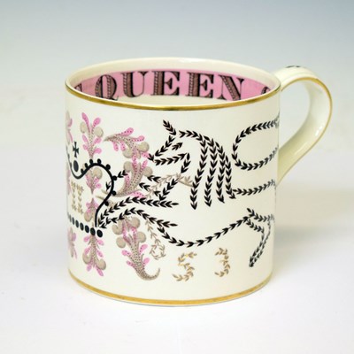 Lot 384 - Richard Guyatt for Wedgwood, Elizabeth II commemorative coronation mug