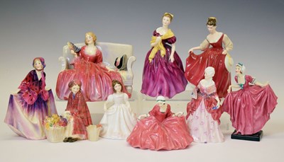 Lot 408 - Royal Doulton - Group of nine porcelain figures