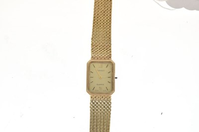 Lot 124 - Tissot - Lady's yellow metal cocktail watch