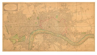 Lot 284 - Wallis's Plan of the Cities of London and Westminster, 1799