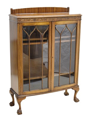 Lot 634 - Mahogany display cabinet, circa 1920s