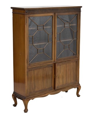 Lot 635 - Early 20th century mahogany bow fronted display cabinet