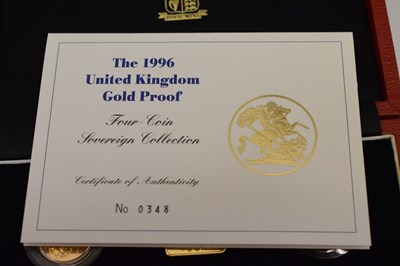 Lot 94 - Queen Elizabeth II Royal Mint four coin gold proof set, 1996