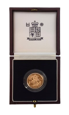 Lot 98 - Queen Elizabeth II Royal Mint gold proof sovereign, 1999