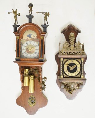 Lot 588 - Two 20th century Dutch wall clocks