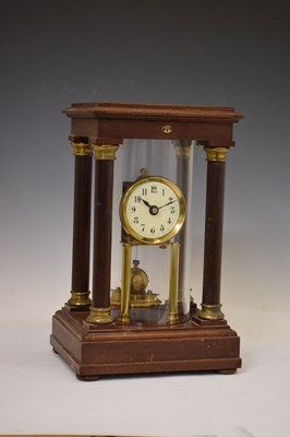Lot 444 - Gustav Becker - Early 20th century mahogany-cased 'anniversary' or torsion portico clock