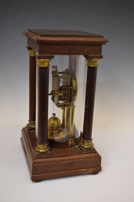 Lot 444 - Gustav Becker - Early 20th century mahogany-cased 'anniversary' or torsion portico clock