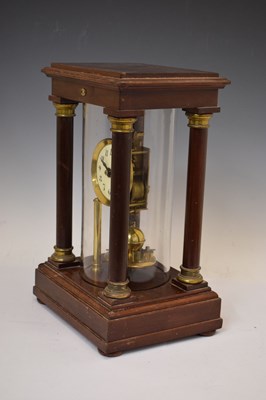 Lot 444 - Gustav Becker - Early 20th century mahogany-cased 'anniversary' or torsion portico clock